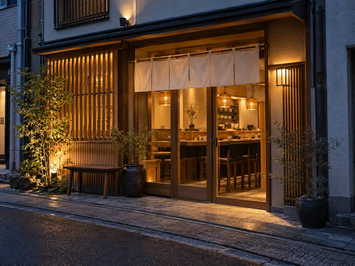 夜の外観